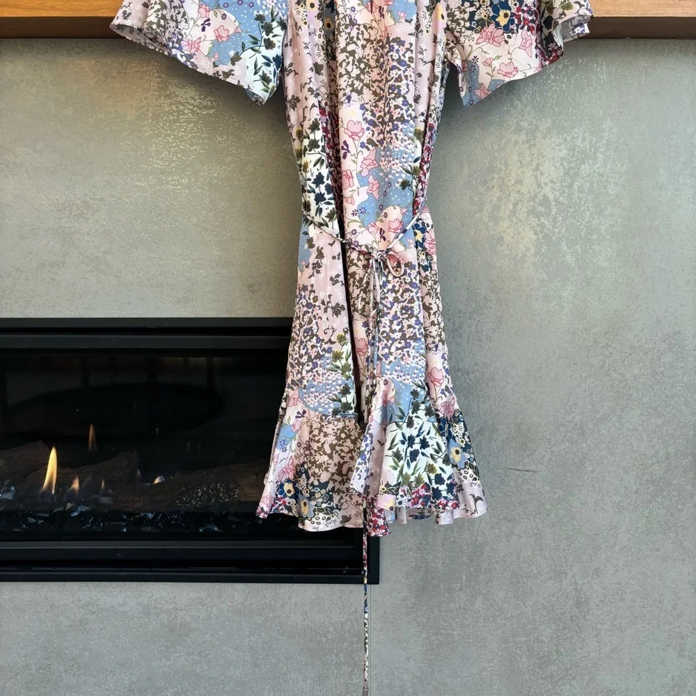 Ted Baker Lalu urban printed fluted hem mini dress, Size 2 - Picture 8 of 16